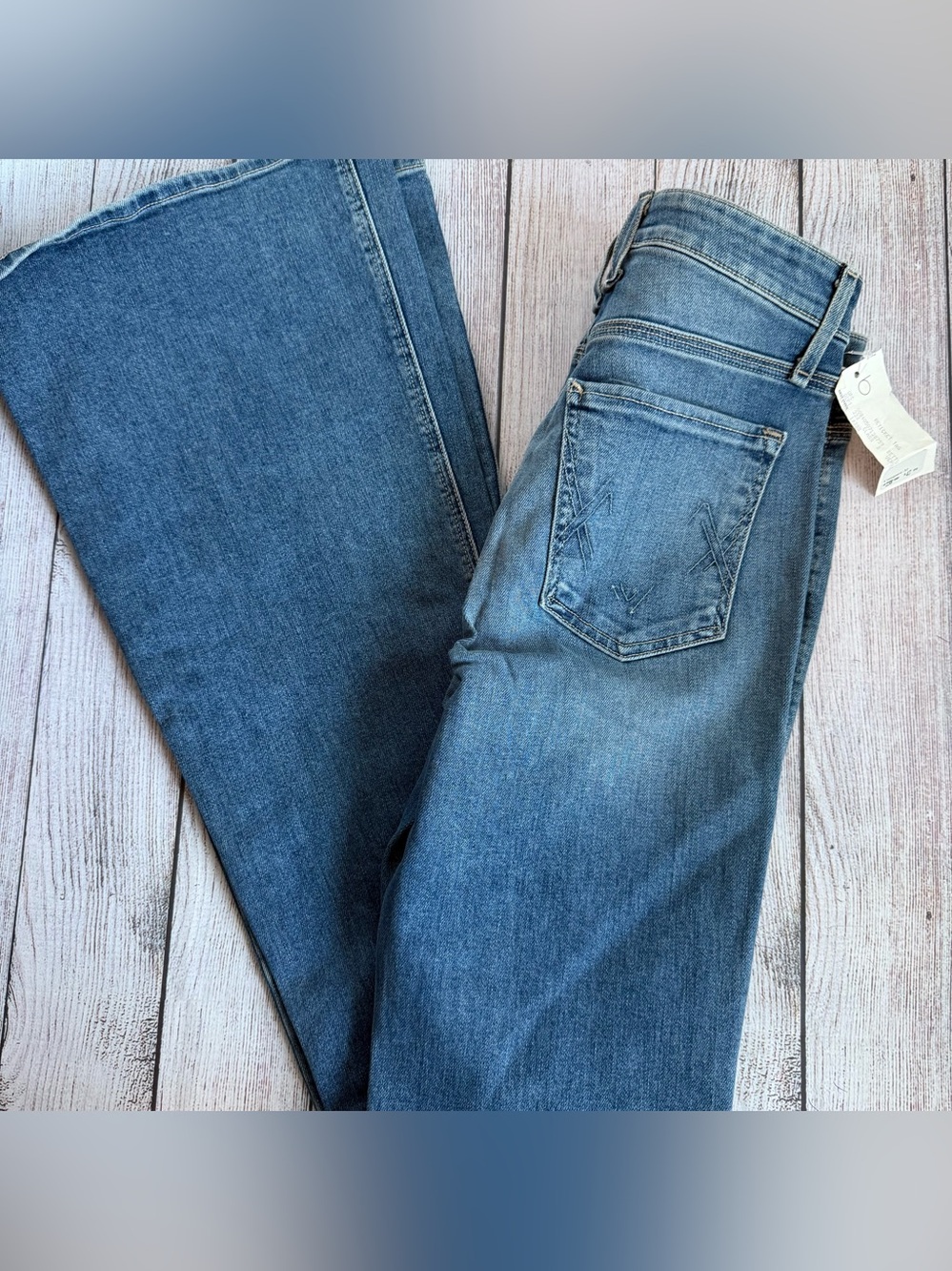 MCGUIRE Front Pocket Exaggerated Flare Leg Jeans 26 NWT